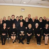 Newry Community Choir with Dominic Wadsworth in rehearsal for their varied concert of beautiful songs to celebrate their 10th Anniversary.  The concert will be held on Thursday June 6th in Cloughoge Chapel at 7.30 pm. Everyone welcome. Tickets available at the door. INNR2100