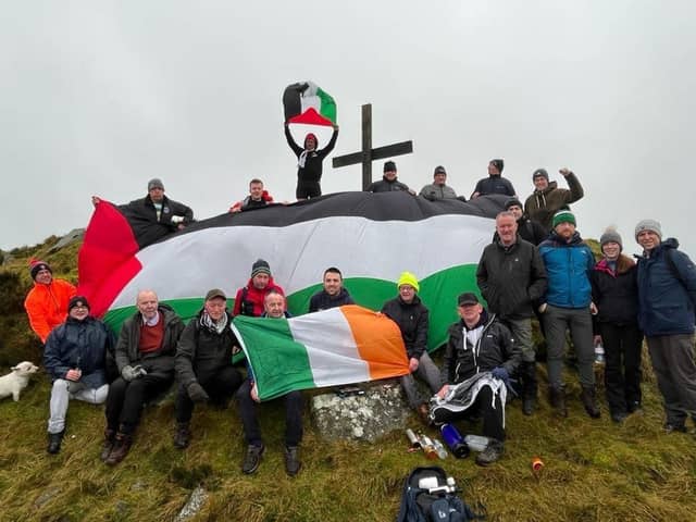 Some of those who climbed Camlough Mountain on Christmas morning past.