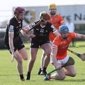 Conor Rengahan keeps his eye on the sliothar for Armagh.