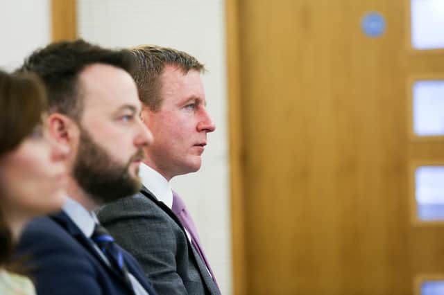 SDLP Leader Colum Eastwood and Justin McNulty MLA. Picture: Philip Magowan / PressEye