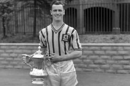 Peter McParland with the FA Cup.