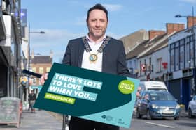 Newry, Mourne and Down District Council Chairperson, Cllr Pete Byrne, launches the expanded ‘Make it Local’ campaign to support independent businesses across the district. Funded by the UK Shared Prosperity Fund, the campaign encourages residents and visitors to shop locally, with the core message: ‘There’s Lots to Love when you… #ShopLocal’.