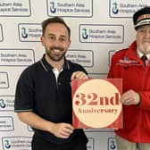 John Dalzell (right) with James McCaffrey, Southern Area Hospice Services.