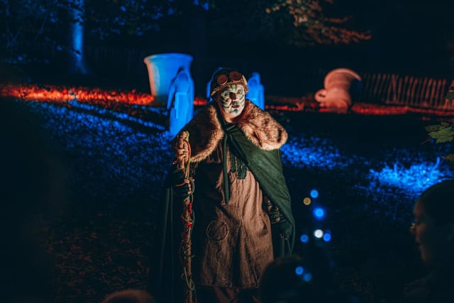 Costumed characters situated along the guided trails enthralled visitors at Footsteps in the Forest.