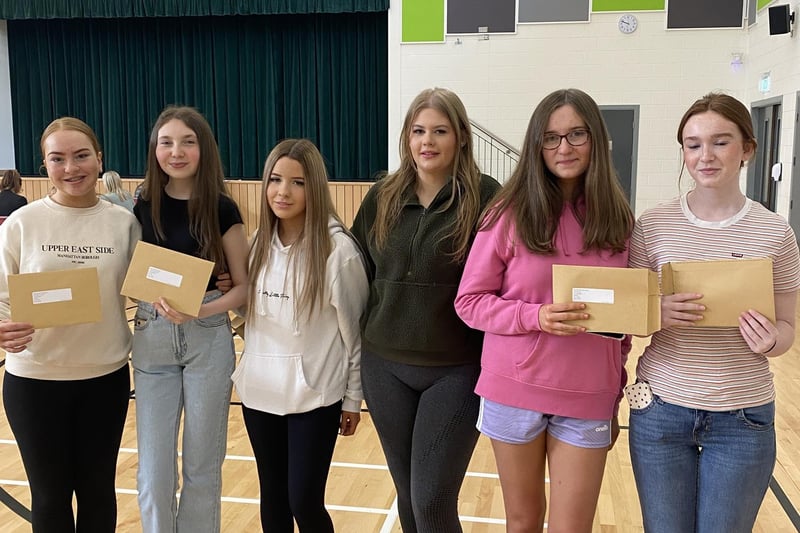 Images as pupils from St Joseph's High School in Crossmaglen received their GCSE results on Thursday, August 22.