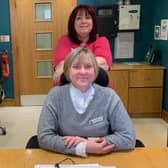 SAH's Kay McCullough (seated) pictured with her colleague Bev Murphy.