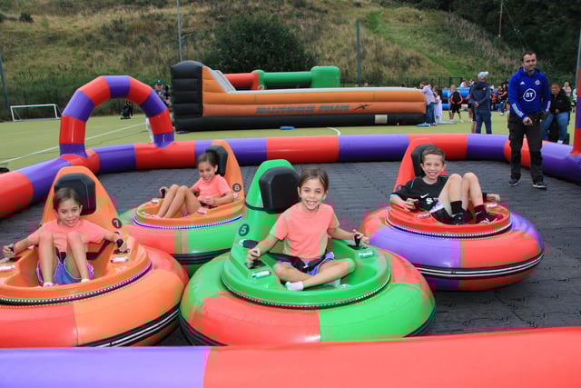 Triplets plus one having a fantastic time at Threeways Fun Day. INNR3514