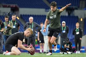 Charlie Smyth pictured at the NFL Combine.