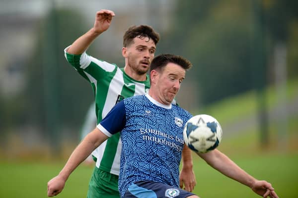 ​Mayobridge’s Barry Garvey (pictured) scored the winning goal as his side defeated Red Star in the Mid Ulster Shield. Pictures: Brendan Monaghan
