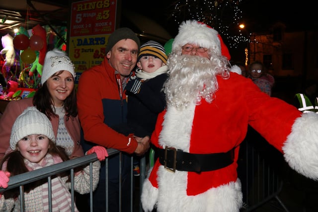 The Kearney Family with Santa Claus.INNR4957