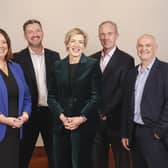 InterTradeIreland’s Senior Leadership Team, from L-R, Alison Currie Director of Innovation and Entrepreneurship, Colin McCabrey Director of Trade, Margaret Hearty, InterTradeIreland’s Chief Executive, Martin Agnew, Director of Corporate Services and Martin Robinson Director of Strategy.