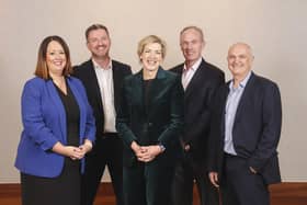 InterTradeIreland’s Senior Leadership Team, from L-R, Alison Currie Director of Innovation and Entrepreneurship, Colin McCabrey Director of Trade, Margaret Hearty, InterTradeIreland’s Chief Executive, Martin Agnew, Director of Corporate Services and Martin Robinson Director of Strategy.