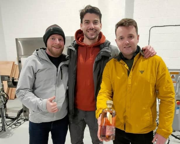 Founders: Whiskey pioneers, right, Shane McCarthy, Donal McLynn and Liam Brogan