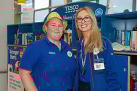 Tesco Newry Community Champion Laura Hudson and Customer Experience Manager Gemma Shields.