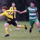 Action from Camlough Rovers' 7-1 win over Church Street on Saturday.