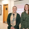 Rebecca McKenzie (right), a Housing Advisor with the Housing Executive, and Ellen Young, from Belfast Central Mission, took part in a video describing the work they do with the homeless.