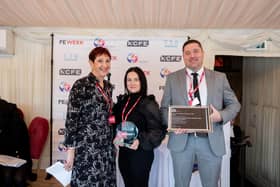 Accepting the Team/College Fundraiser of the Year Award was Bronagh Boyle (SRC Human Resources Organisation Development Manager) and Jason Brennan (SRC Student Engagement Manager).