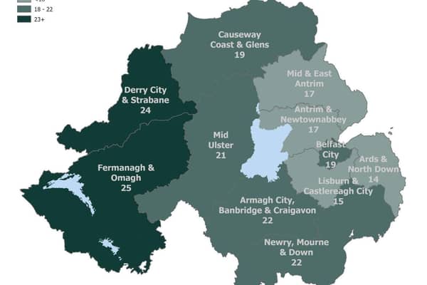 Rate of drink and drug drive offences by police district
