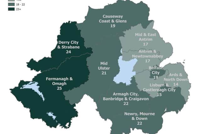 Rate of drink and drug drive offences by police district