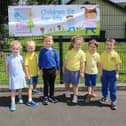 Children from Ashgrove Nursery School putting their best food forward to start The Daily Mile.