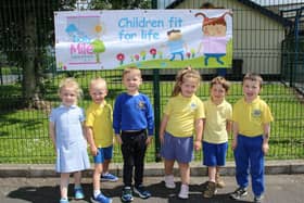 Children from Ashgrove Nursery School putting their best food forward to start The Daily Mile.