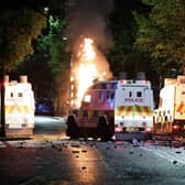 General view of the Sandy Row and Donegall Road where police came under attack during further disorder in south Belfast. Photo by Kelvin Boyes / Press Eye.