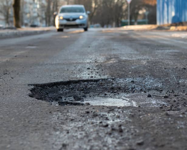 A pothole in the road. Pic: Mikhail Yakovlev