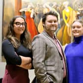 Pictured are, from left,  soprano Rosie Cameron from Rostrevor, tenor Oliver Heath from Lisburn and alto Niamh  Kearney from Newry. PHOTO: Mark Stedman