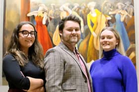 Pictured are, from left,  soprano Rosie Cameron from Rostrevor, tenor Oliver Heath from Lisburn and alto Niamh  Kearney from Newry. PHOTO: Mark Stedman