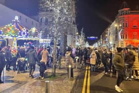 Hill Street was bustling for the Christmas lights switch-on in Newry last year.