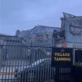 The aftermath of the blaze at Loughbrook Industrial Estate. Pic: Village Tanning Bessbrook/Facebook