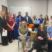Chair of the Assembly Health Committee Liz Kimmins MLA & members of the committee pictured with Daisy Hill Acute Care at Home staff on the recent Health Committee visit.