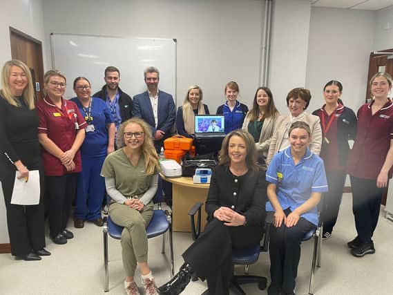 Chair of the Assembly Health Committee Liz Kimmins MLA & members of the committee pictured with Daisy Hill Acute Care at Home staff on the recent Health Committee visit.