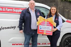 Staff members from SAFE Fuels supporting Southern Area Hospice Big Bauble Festive Draw.