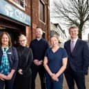 Pictured at the launch of the new partnership are l-r  Jeanette McCabe, Lending Officer at CCU Credit Union, Maria Kennedy One2One Manager at Kingsbridge Private Hospital Group (KPHG), Terry McGuinness Business Development & Marketing Manager at CCU Credit Union, Ruby Slateford Nurse and Christopher Monahan Group Financial Controller at KPHG.