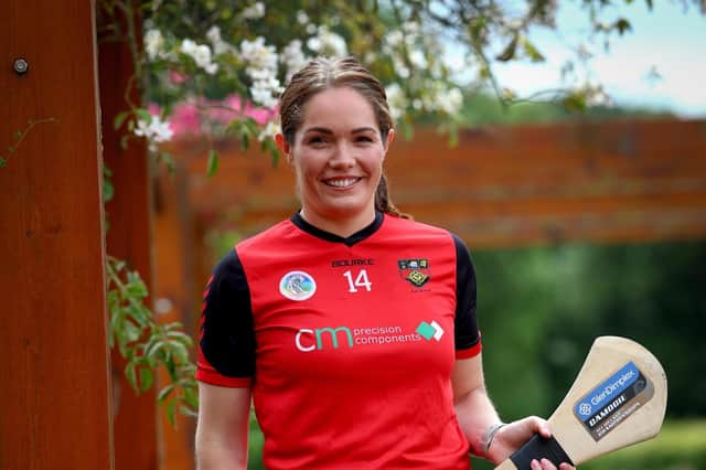 Down’s Sara Louise Gaffin pictured at the launch for the 2025 Glen Dimplex All-Ireland Camogie Championship Quarter-Finals. Picture: ©INPHO/James Crombie