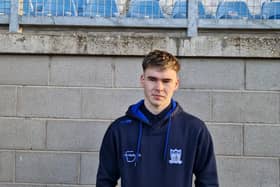 Newry City's Adam Carroll.