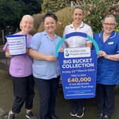Staff from the Southern Area Hospice launch this year's 'Big Bucket Appeal'.
