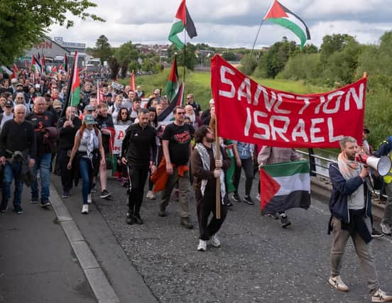 Taking part in the rally along Newry Canal.