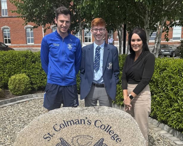 L to R: Conor Gilmore, Class Teacher: Arryn Lyness: Helen Doherty, VP Curriculum