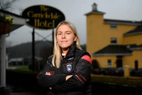 Crossmaglen girl Lauren McConville played her 100th game for Armagh seniors against Mayo at Ballina on Sunday Picture: Brendan Monaghan