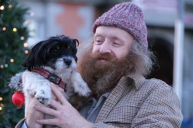 Mark Pearce with Max. Pic: Columba O'Hare/Newry.ie