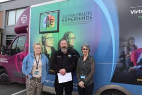 SRC Learning Support Co-ordinators from the Newry and Armagh campuses alongside the Autism Reality Experience facilitator.