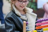 Newry girl Elsie-Mae enjoying Maths in the City during Maths Week Ireland