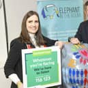 Pictured is Sarah O’Toole, of Samaritans Ireland with Duncan Osborne, CEO of Calor Ireland. 