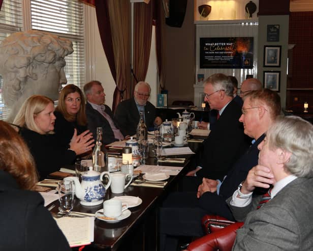 Hilary Benn meets with council, business and political representatives.