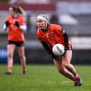 25 January 2025; Lauren McConville of Armagh during the Lidl Ladies National Football League Division 1 match between Kerry and Armagh at Austin Stack Park in Tralee, Kerry. Photo by Piaras Ó Mídheach/Sportsfile *** NO REPRODUCTION FEE ***