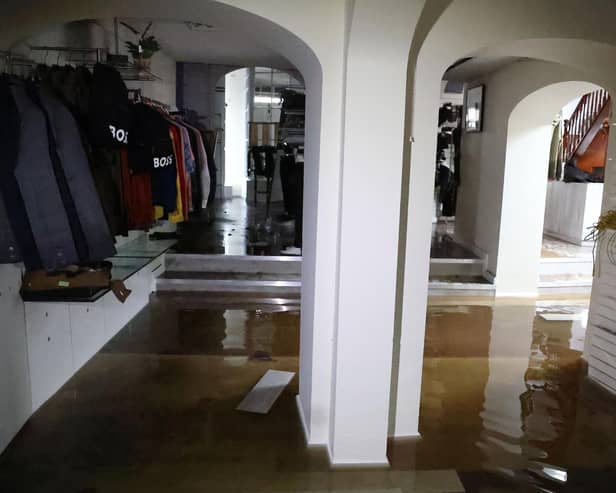 Press Eye - Northern Ireland - 1st November 2023 

Photo by Jonathan Porter / Press Eye 


Flooding in Newry City Co Down.

McCartans clothes shop Newry.

The clean up operation has started in Newry, the owners of flooded businesses are facing expensive clean-up operations.

Water levels in the most heavily affected areas have receded overnight.

:The clean up operation has started in Newry. The owners of flooded businesses are facing expensive clean-up operations. Water levels in the most heavily affected areas receded overnight.