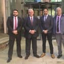DUP councillors Alan Lewis, Henry Reilly, Jonathan Jackson, Glyn Hanna and Callum Bowsie.