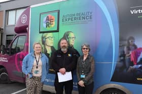 SRC Learning Support Co-ordinators from the Newry and Armagh campuses alongside Autism Reality Experience facilitator.